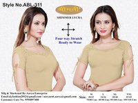 4-6 Shimmer Lace Blouse With  Knot On Sleve