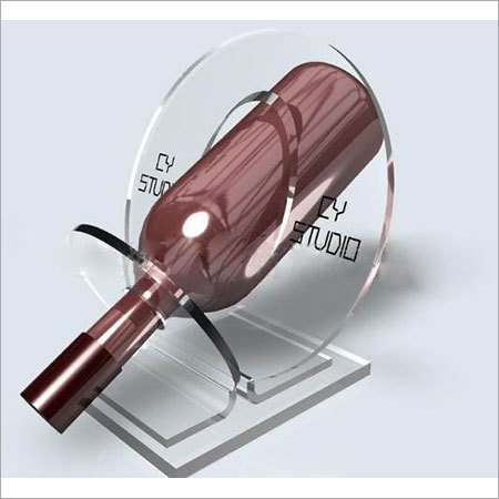 Acrylic Red Wine Bottle Display Stand