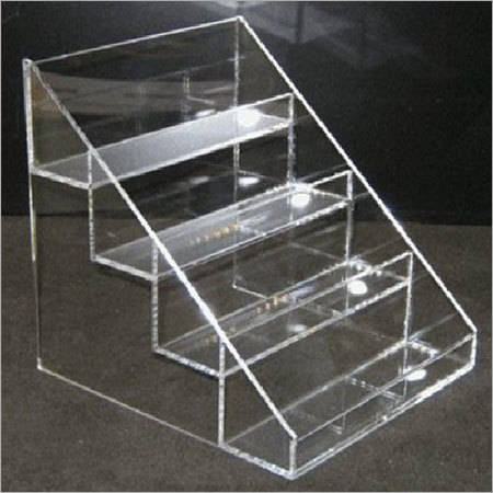 Bottle Stands Exporter Manufacturer Supplier India Acrylic Clear Four Tier Table Top Bottle Beer Display Holder