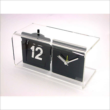 Acrylic Analog Clock With Calendar