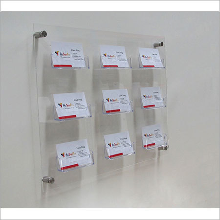 Acrylic business card holder panels