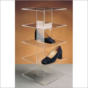 Acrylic 5 tier shoe display stand