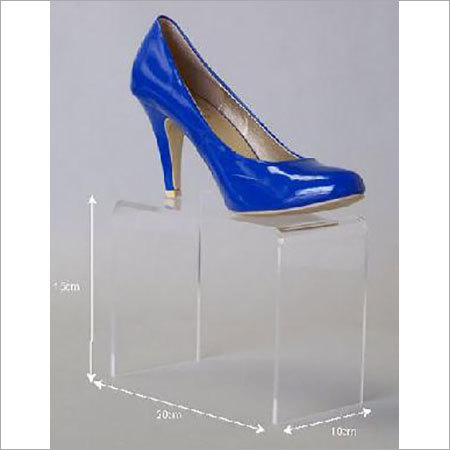 Acrylic counter top shoe display stand