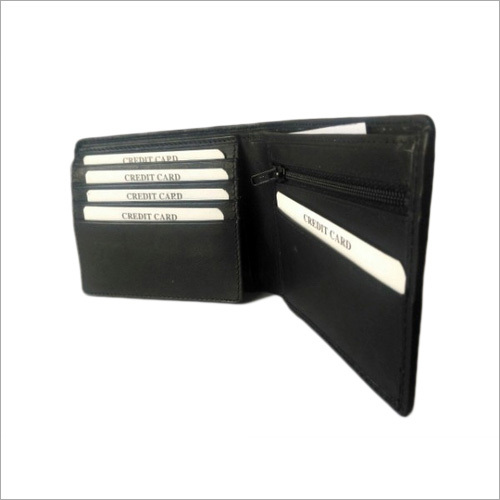 Mens Coin Pocket Leather Wallet - Genuine Leather, 4x3x1 Inches, Black | 6 Card Slots, Fold-Over Closure, Compact, Durable, Neat Stitching