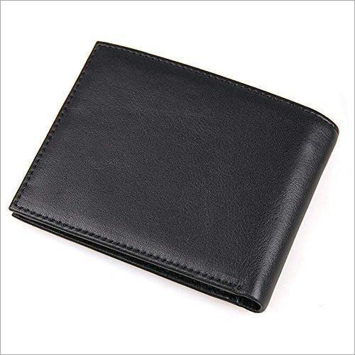 Mens Waterproof Black Leather Wallet - Genuine Leather, 4x3 Inches, Black | Fold-Over Closure, Sleek Design, Waterproof, Durable, Pocket-Sized
