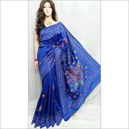 Kantha Stitch Saree
