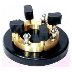 Black And Golden Plug Key Commutator 4 Ways Circular