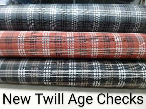 Pc Yarn Dyed Checks Fabric - Polyester Cotton Blend, 58 Inches Wide, Multi Color Twill, Colorfast and Washable for Garment Shirting