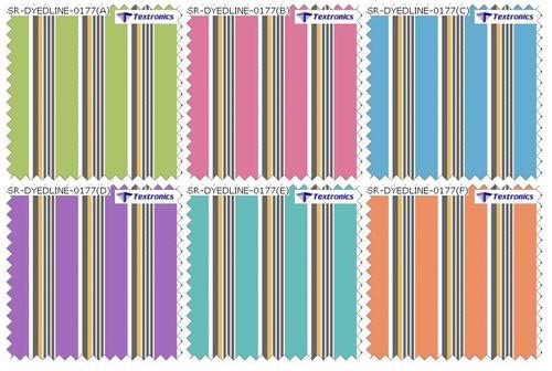 Multicolour Pc Strip Dyed Line Shirting Fabric