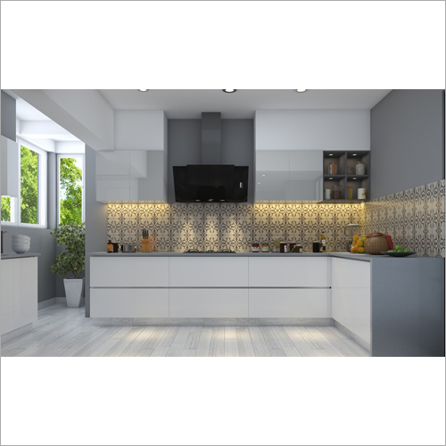 Elsa L-Shaped Modular Kitchen