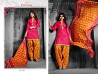 Pink Patiyala Dress Material