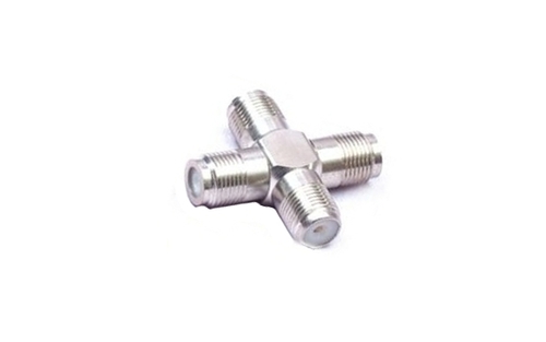 Four Way Jointer for Female - Brass Material, Silver Color, Painting Surface Treatment | Ideal for Precision Joining and Versatile Applications