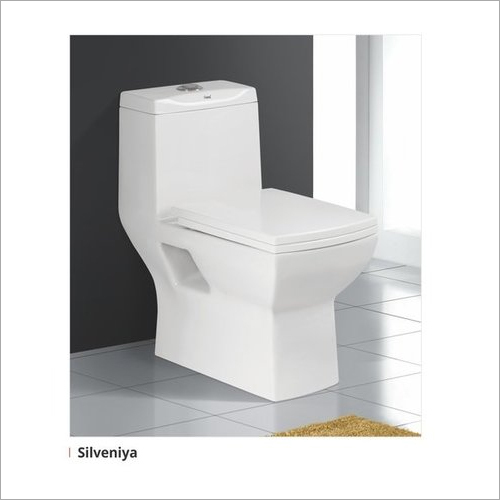 Ceramic White Silvenia Toilet Commode