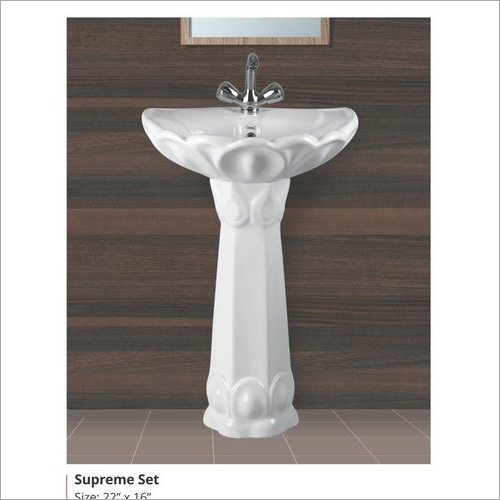 White Supreme Set Wash Basin
