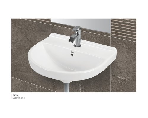 White Roto Wash Basin at Best Price in Thangadh | Oswal Pottery Works