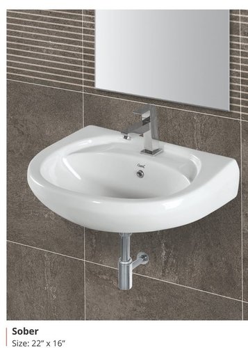 White Sober Wash Basin