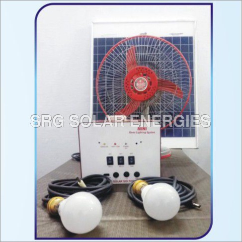 Mini Home Light Systems - Variable Dimensions, Rechargeable Battery, 5-10W Solar Panel, LED Bulbs, Two Bulbs, Energy Saving, Easy Install, Fan Operation