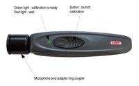 Acoustic Calibrator - Hand-held, Button-activated Calibration, Green And Red Led Lights, Microphone Adapter Ring Coupler