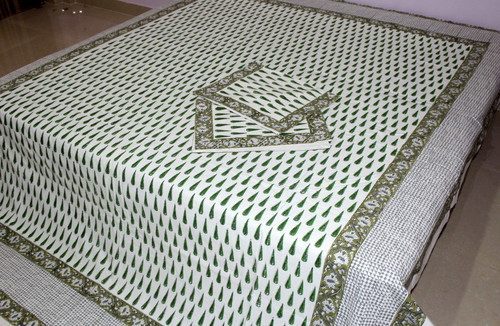 Blcok Printed Bedsheet with Pillow Cover