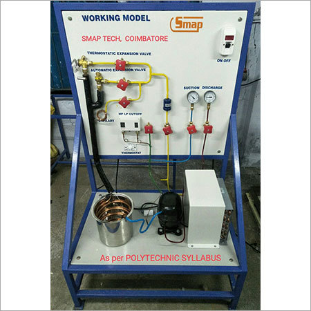 Working Model of Vapour Compression Refrigeration Test