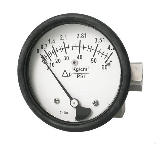 Magnetic Piston Type Differential Pressure Gauge Dial Material: Safety Glass