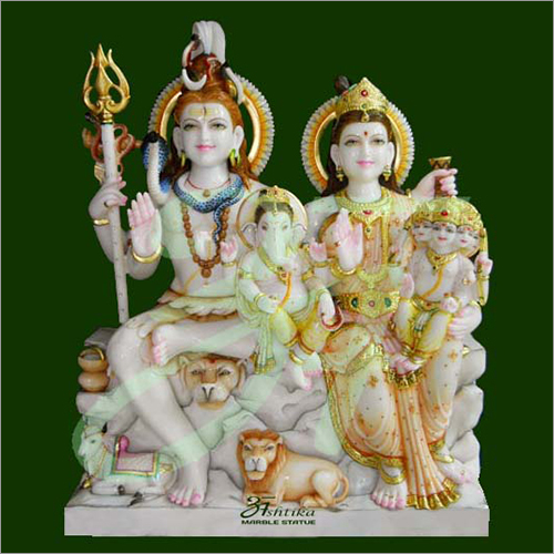 Marble Shiv Parivar Statue