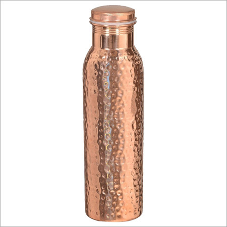 Golden Hammered Copper Bottle