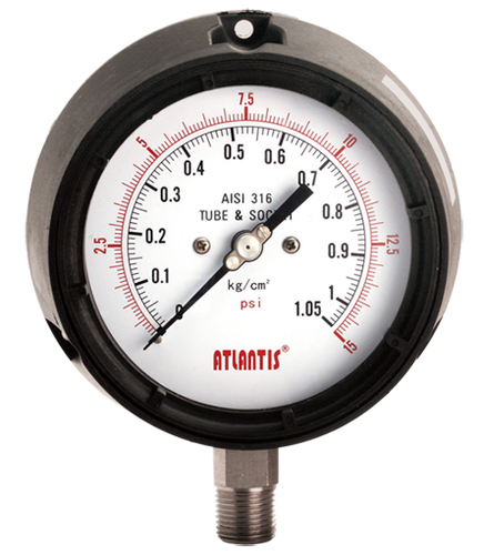 Solid Front Phenolic Resin Pressure Gauge Accuracy: 0.5 %