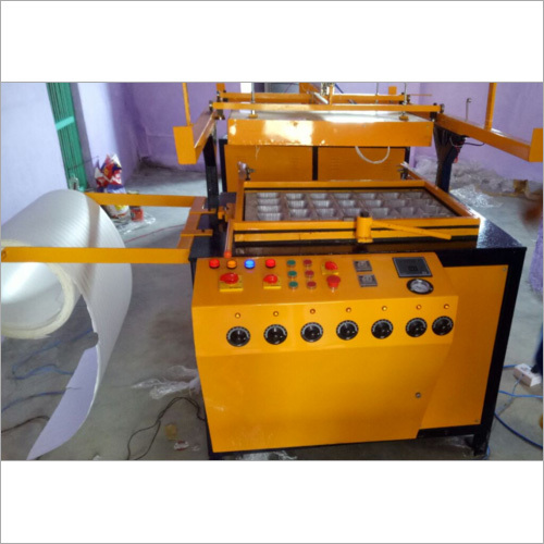 Thermocol Plate Making Machine - Mild Steel, 110-440 Volt | Yellow Color, Human Machine Interface