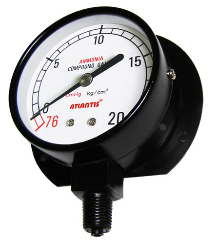 Black Steel Case Refrigeration Ammonia Gauge