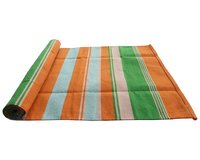 Cotton Yoga Rug - 200x70 Cm | Eco-friendly, Hand-loomed, Multicolor Design, Absorbs Sweat, Reduces Slipping, Suitable For Yoga And Meditation