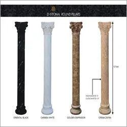 Marble Pillar - High-Quality Engineered Marble with Lime Stone, Customized Size 8x4 sqft | Indoor Use, Waterproof, Fire Retardant, Matt & Gloss Finish