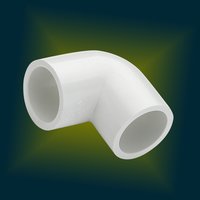 Upvc 90 Degree Elbow - Standard Size, White Color | High-pressure, Female Connection, Round Shape