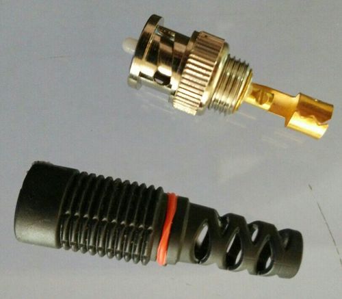 BNC Plug N.P TAG-01 - Brass Material, Black & Golden Color, Surface Painted | Durable and Reliable Connection Solution
