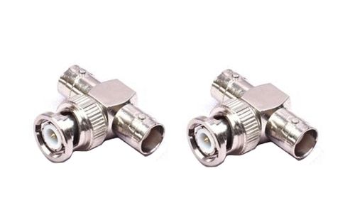 BNC T 1 BNC Plug to BNC Socket - Aluminum, Silver Color | Painting Surface Treatment, Versatile Plug to Socket Connection