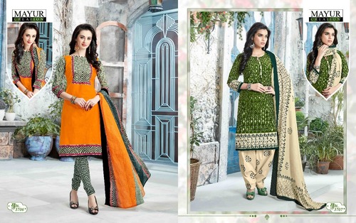 Indian Long Salwar Suits Mayur Dress Material
