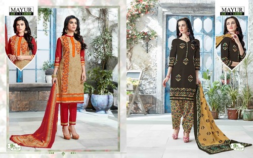 Mayur Khushi Dress - Pure Cotton, Formal Ethnic Wear | Printed Pattern for All Seasons