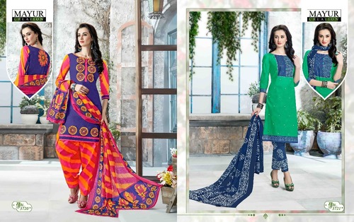 Multi Color Mayur Khushi Printed Dress Materials