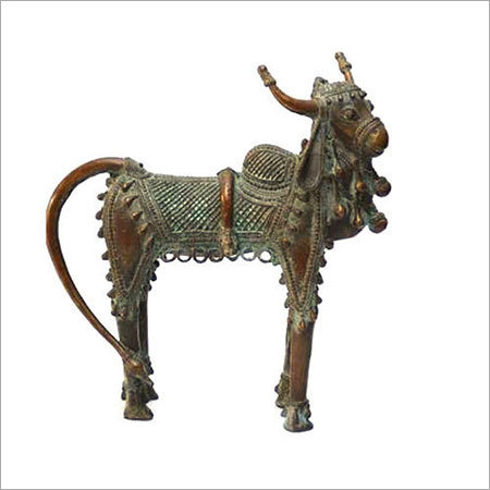 Metallic Antique Brass Nandi Statue