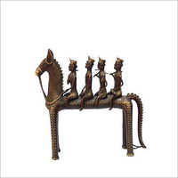 Brass Horse Statue With Men