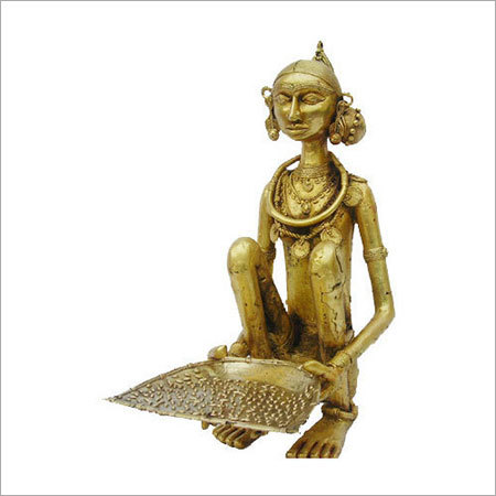 Golden Brass Tribal Sculptures
