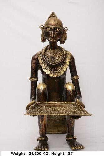 Golden Decorative Brass Tribal Sculptures