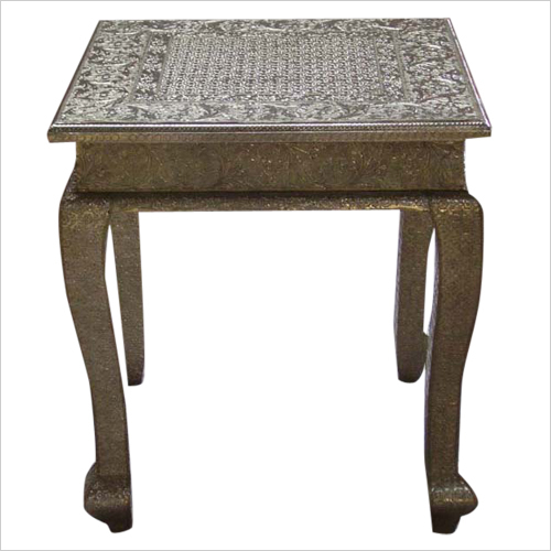 White Metal Fitted Stool - Stainless Steel, Modern One Piece Design | Water Resistant Outdoor Home Furniture