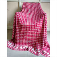 Jacquard Throw - 100% Pure Jacquard Fabric, Variable Size, Red Color | Decorative, Durable, Lightweight, Soft Comfort, Versatile Use, Warmth, Washable