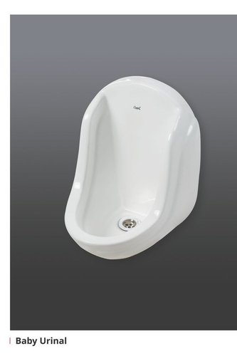 Baby Urinal - Ceramic Round 20x16 Inches | Wall Mounted, Polished White Finish