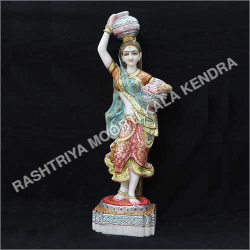 White Painted Antique Statue