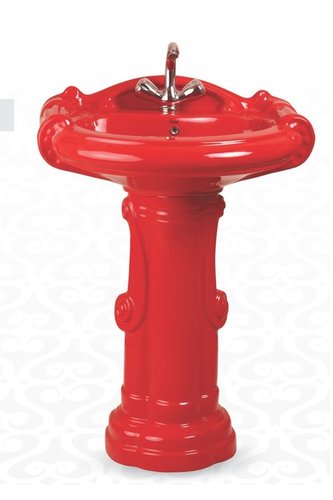 Red Sophia Wash Basin Pedestal