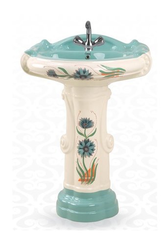 Ceramic Big Sterling Wash Basin Pedestal