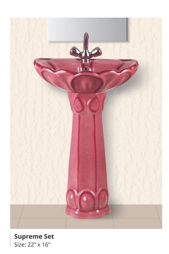 Ceramic Rustic Wash Basin Pedestal