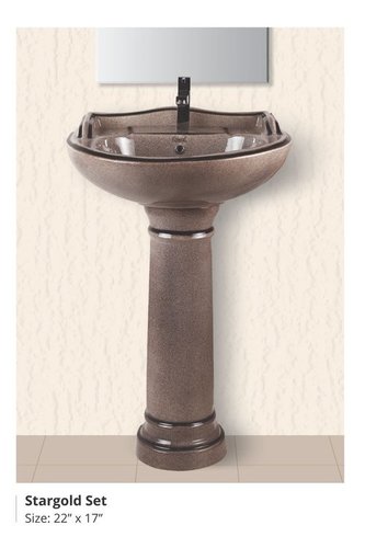Ceramic Rustic Wash Basin Pedestal